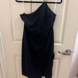 Lulu's Chic Black One-Shoulder Dress